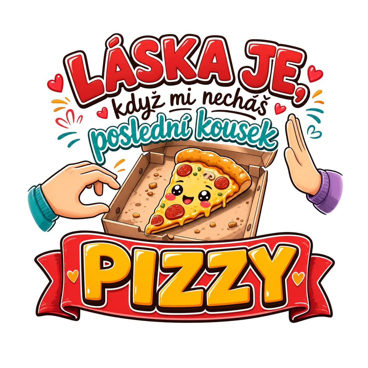 Hrnek – Láska je, když mi necháš poslední kousek pizzy 2
