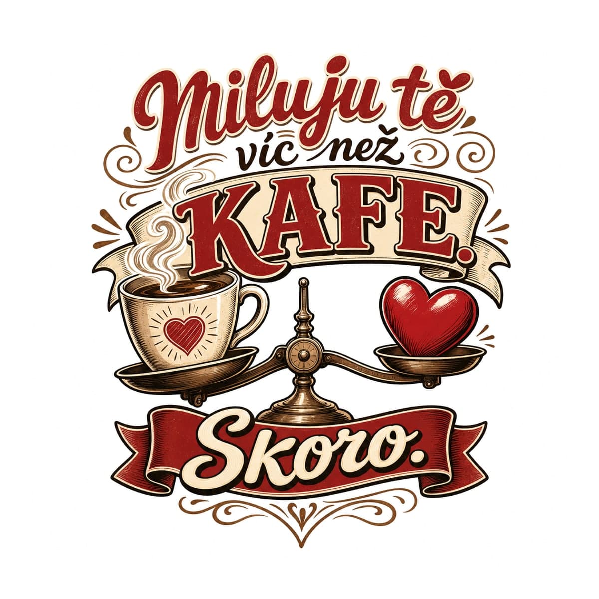 Hrnek – Miluju tě víc než kafe – skoro 2
