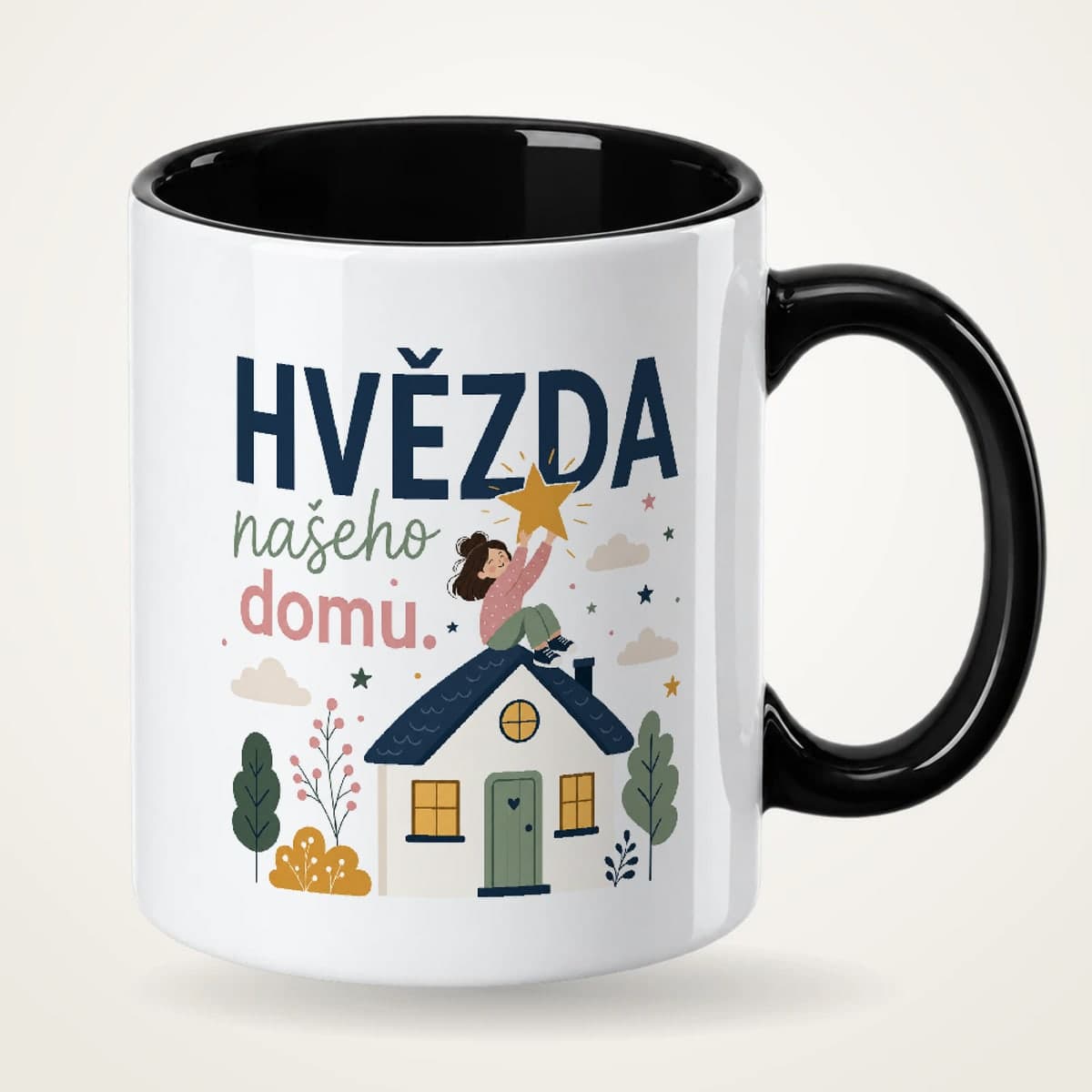 Hrnek s černým uchem – Hvězda našeho domu