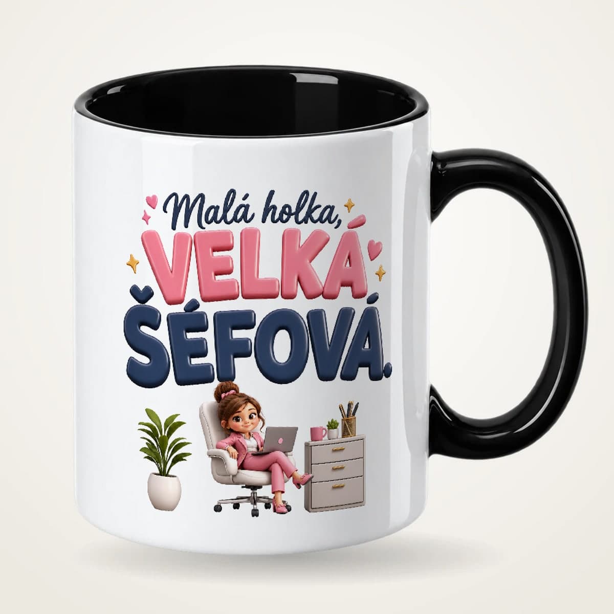 Hrnek s černým uchem – Malá holka, velká šéfová
