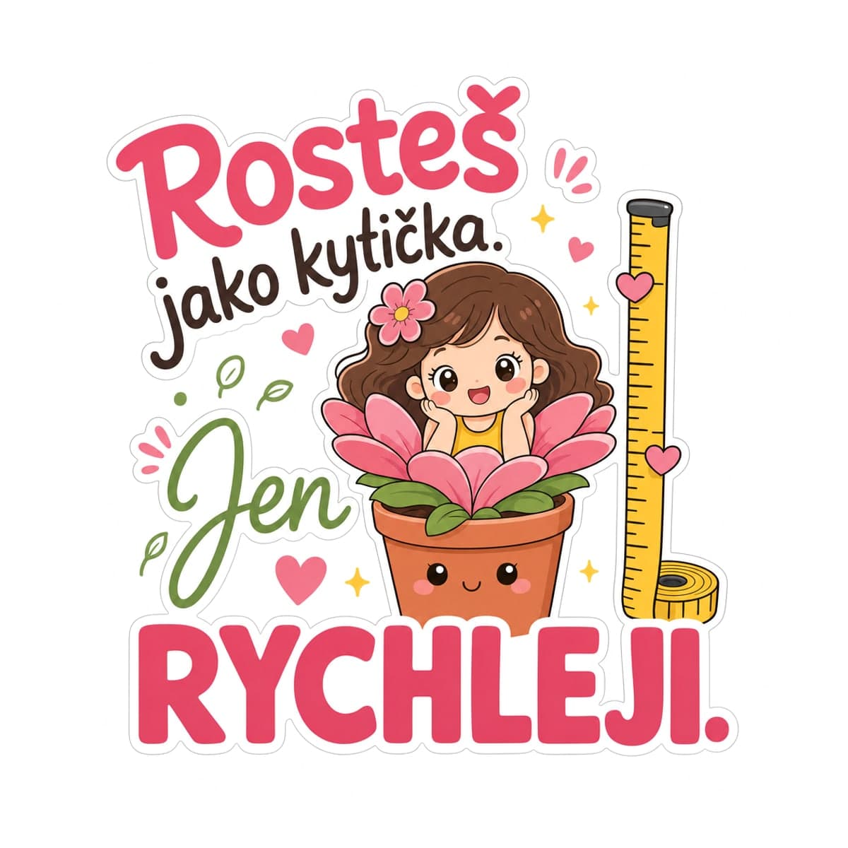 Hrnek s černým uchem – Rosteš jako kytička, jen rychleji 2