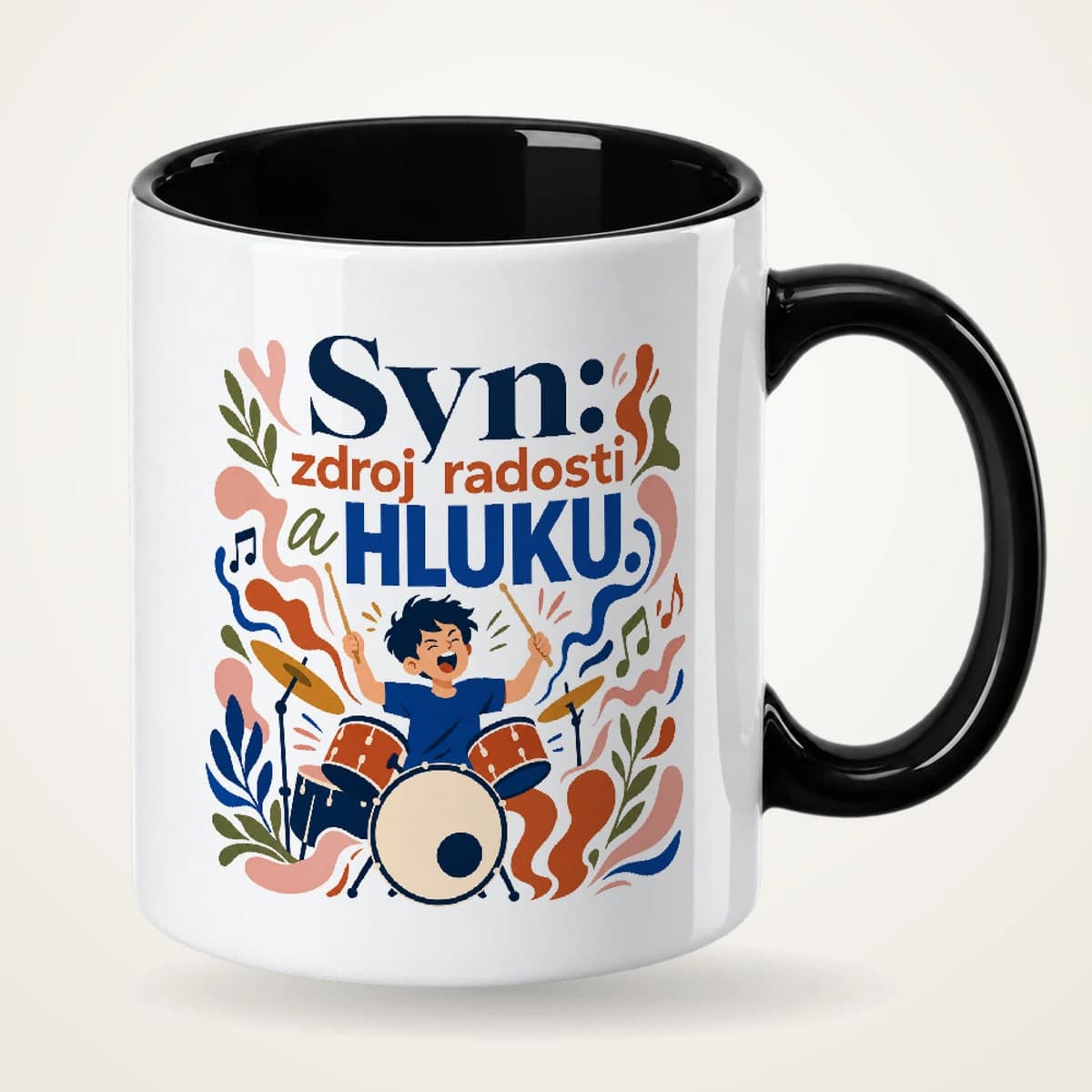 Hrnek s černým uchem – Syn – zdroj radosti a hluku
