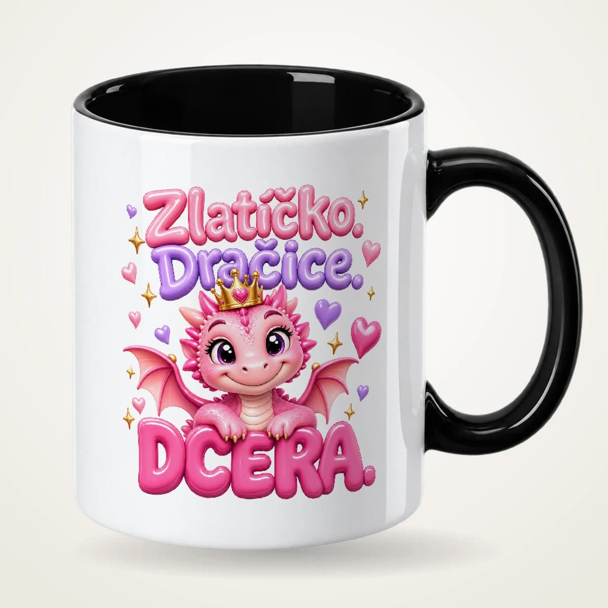 Hrnek s černým uchem – Zlatíčko, dračice, dcera