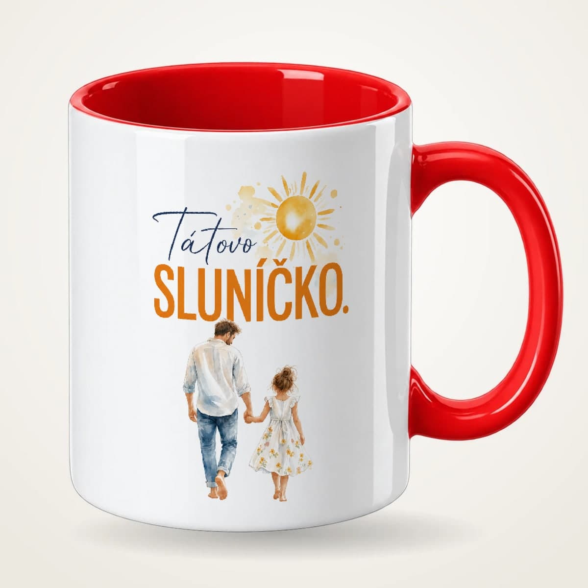 Hrnek s červeným uchem – Tátovo sluníčko