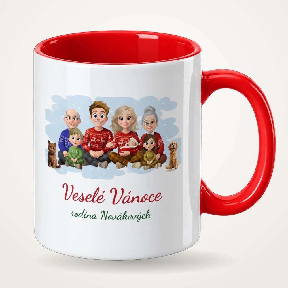 Hrnek s červeným uchem – Vánoční rodina 2