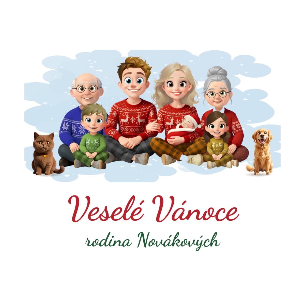 Hrnek s červeným uchem – Vánoční rodina 3