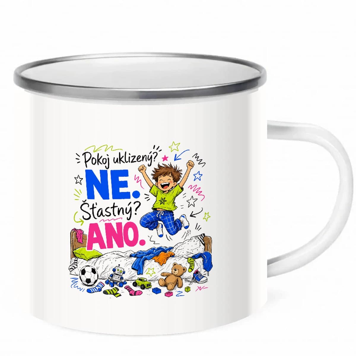 Plecháček – Pokoj uklizený? Ne. Šťastný? Ano.