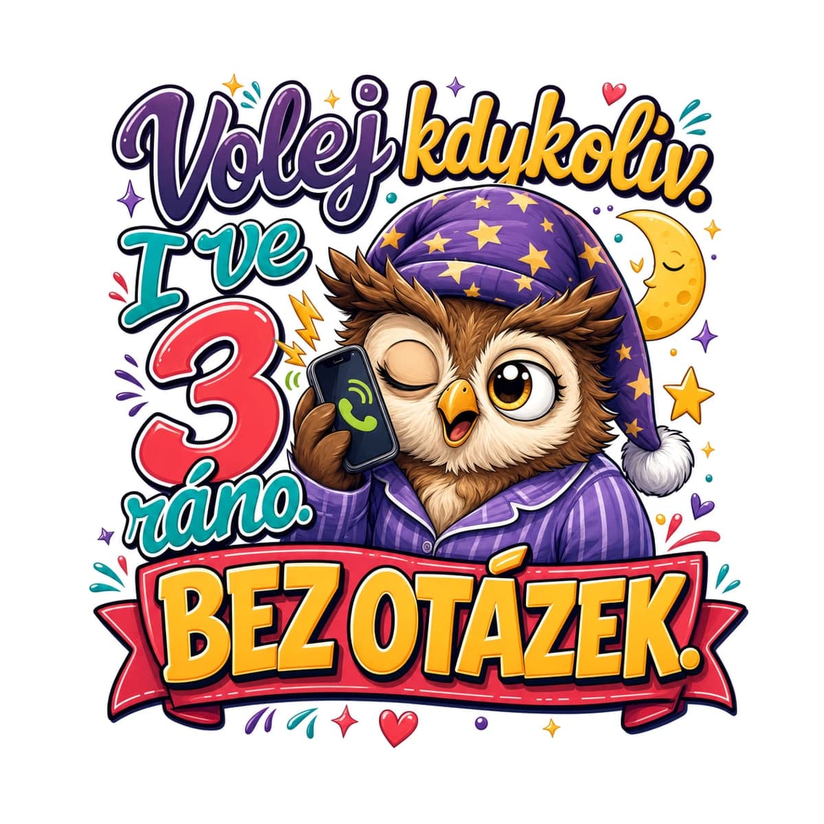 Plecháček pro kamaráda – Volej kdykoliv, i ve 3 ráno 2