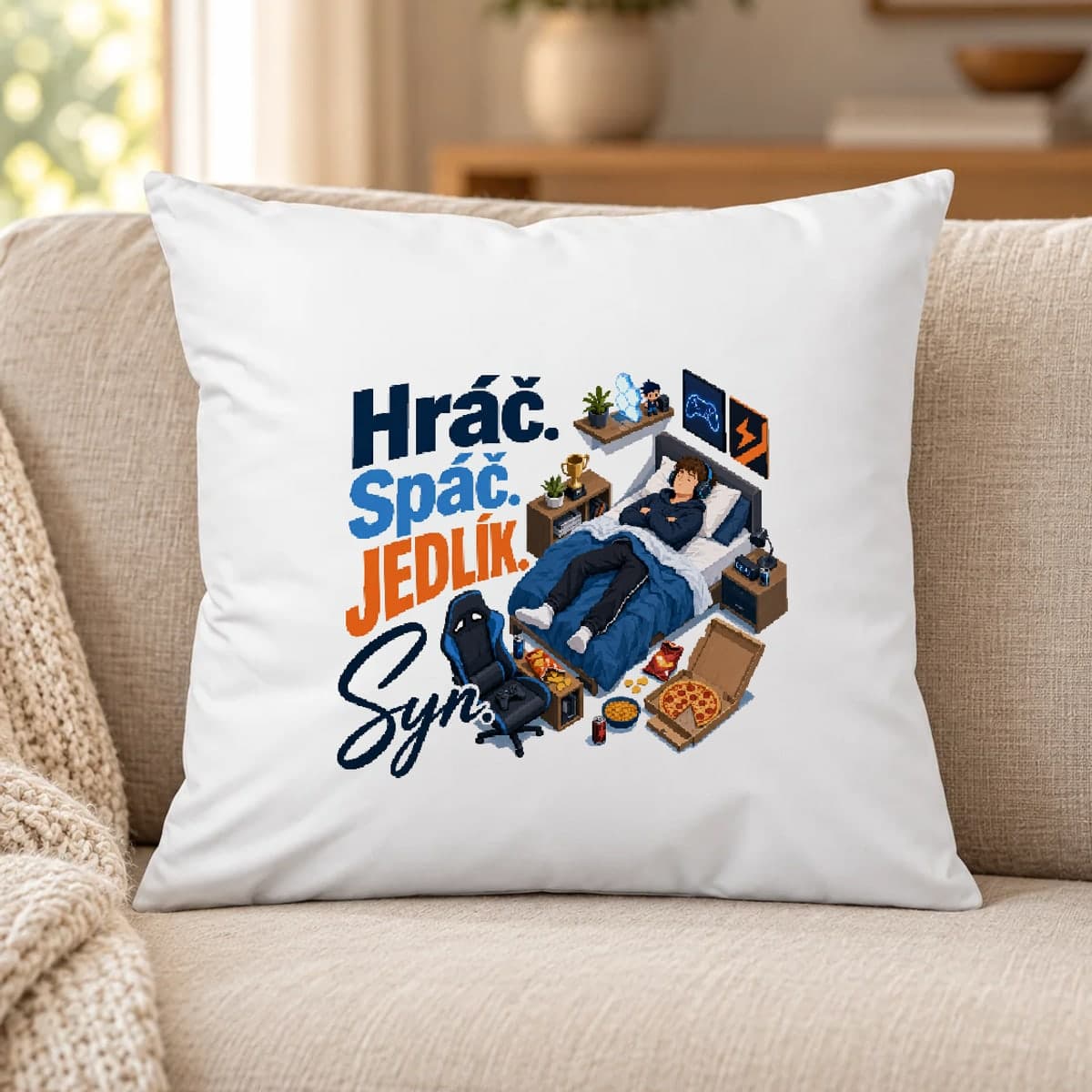 Polštář – Hráč, spáč, jedlík – syn