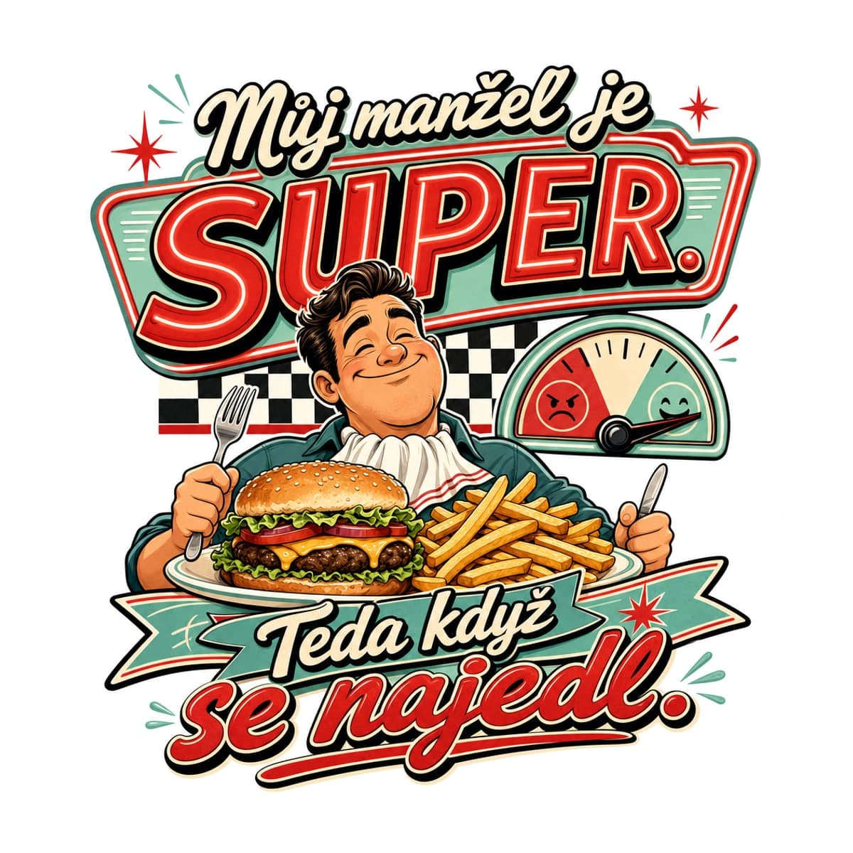 Polštář – Můj manžel je super – teda když se najedl 2