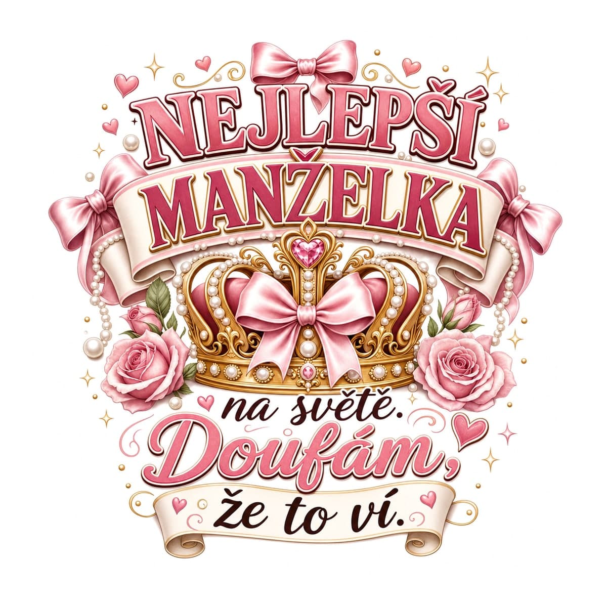 Polštář – Nejlepší manželka na světě – doufám, že to ví 2