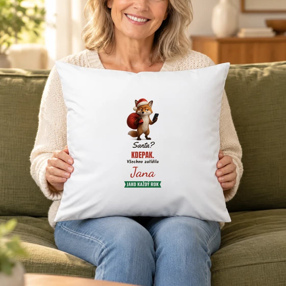 Polštář se jménem – Santa? Kdepak. Všechno zařídila 2
