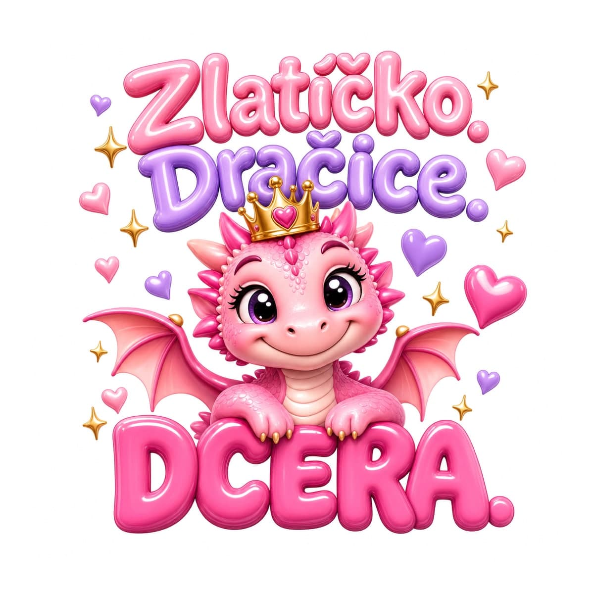 Polštář – Zlatíčko, dračice, dcera 2