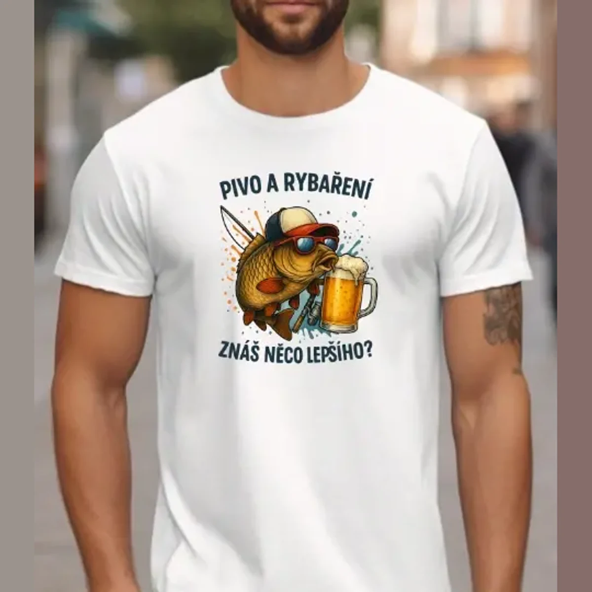 Tričko – Pivo a rybaření: Znáš něco lepšího?