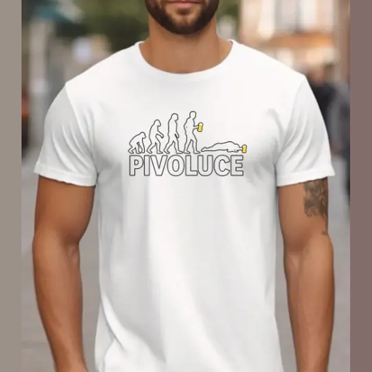 Tričko – PIVOLUCE (evoluce pivaře)