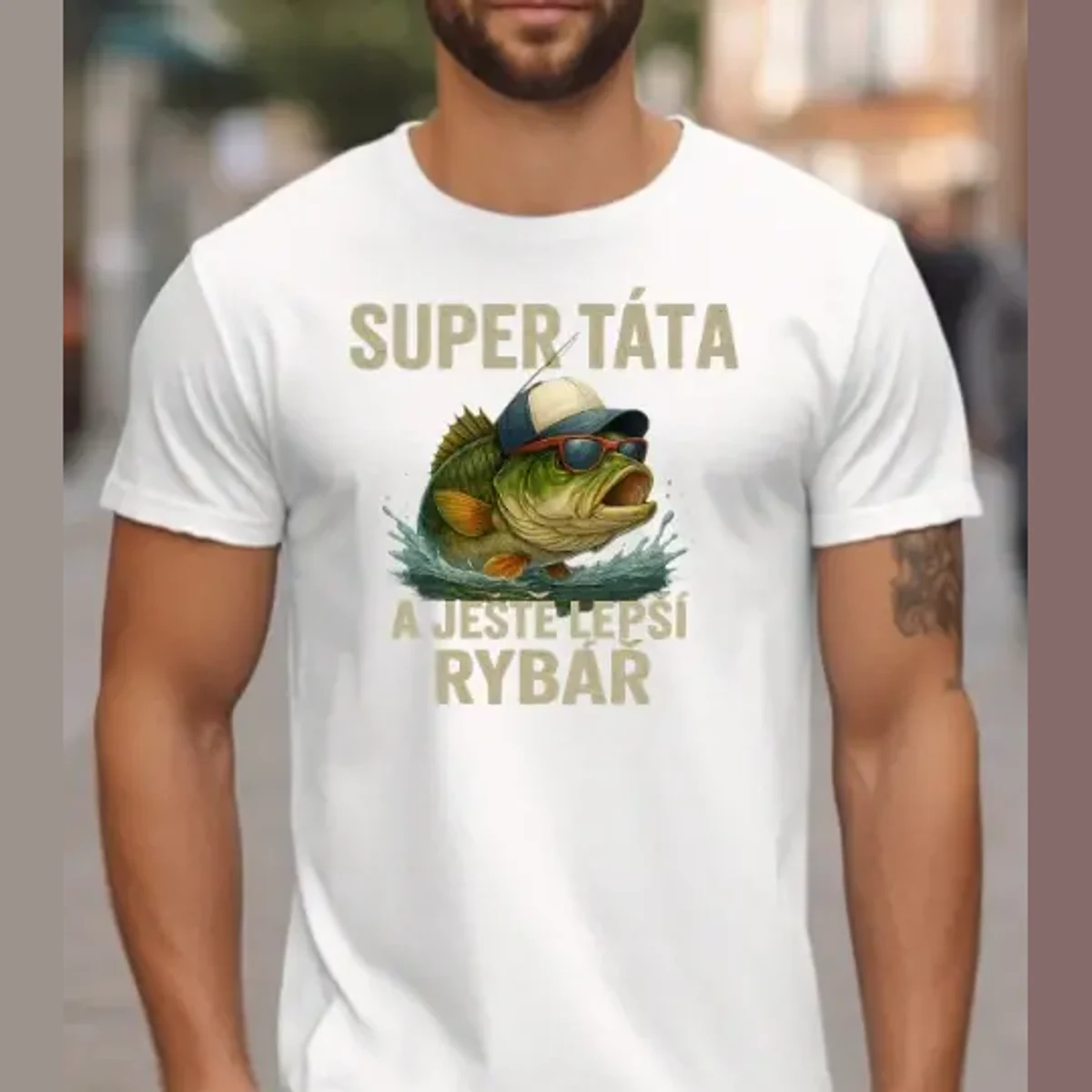 Tričko – Super táta a ještě lepší rybář