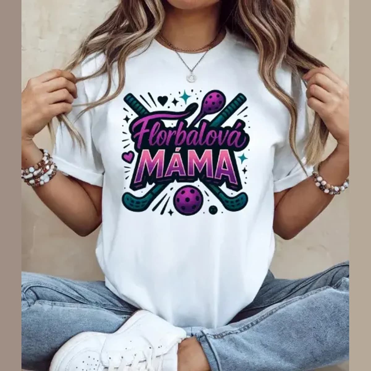 Florbalová máma – stylové tričko pro hrdé sportovní mamky