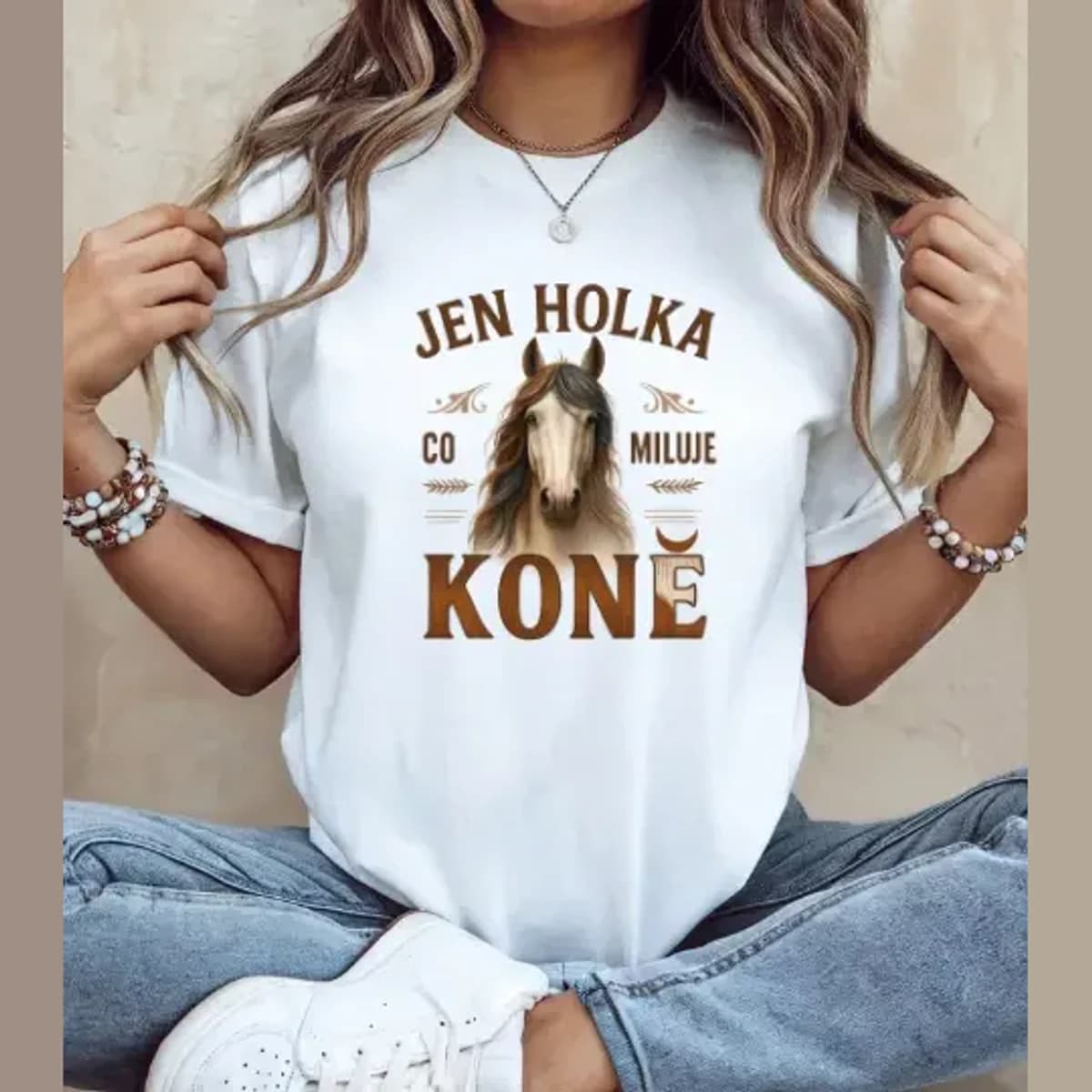 Jen holka, co miluje koně – dámské tričko