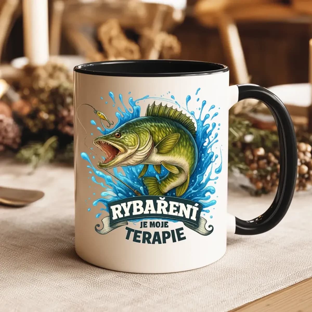 Hrnek Rybaření je moje terapie