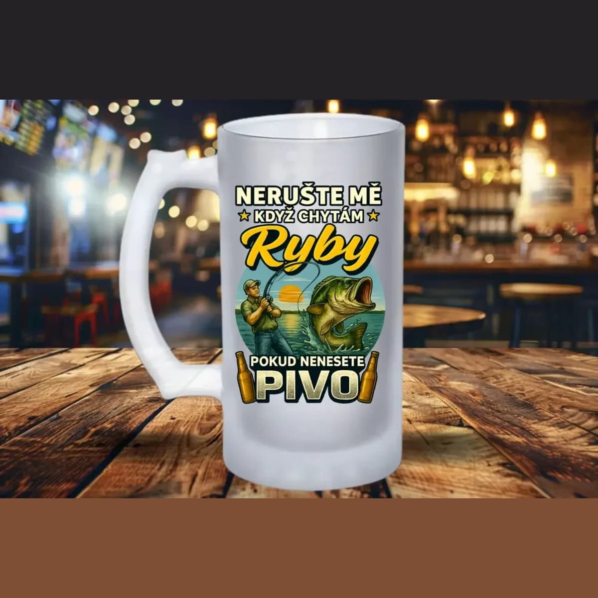 Půllitr Nerušte mě, když chytám ryby – pokud nenesete pivo
