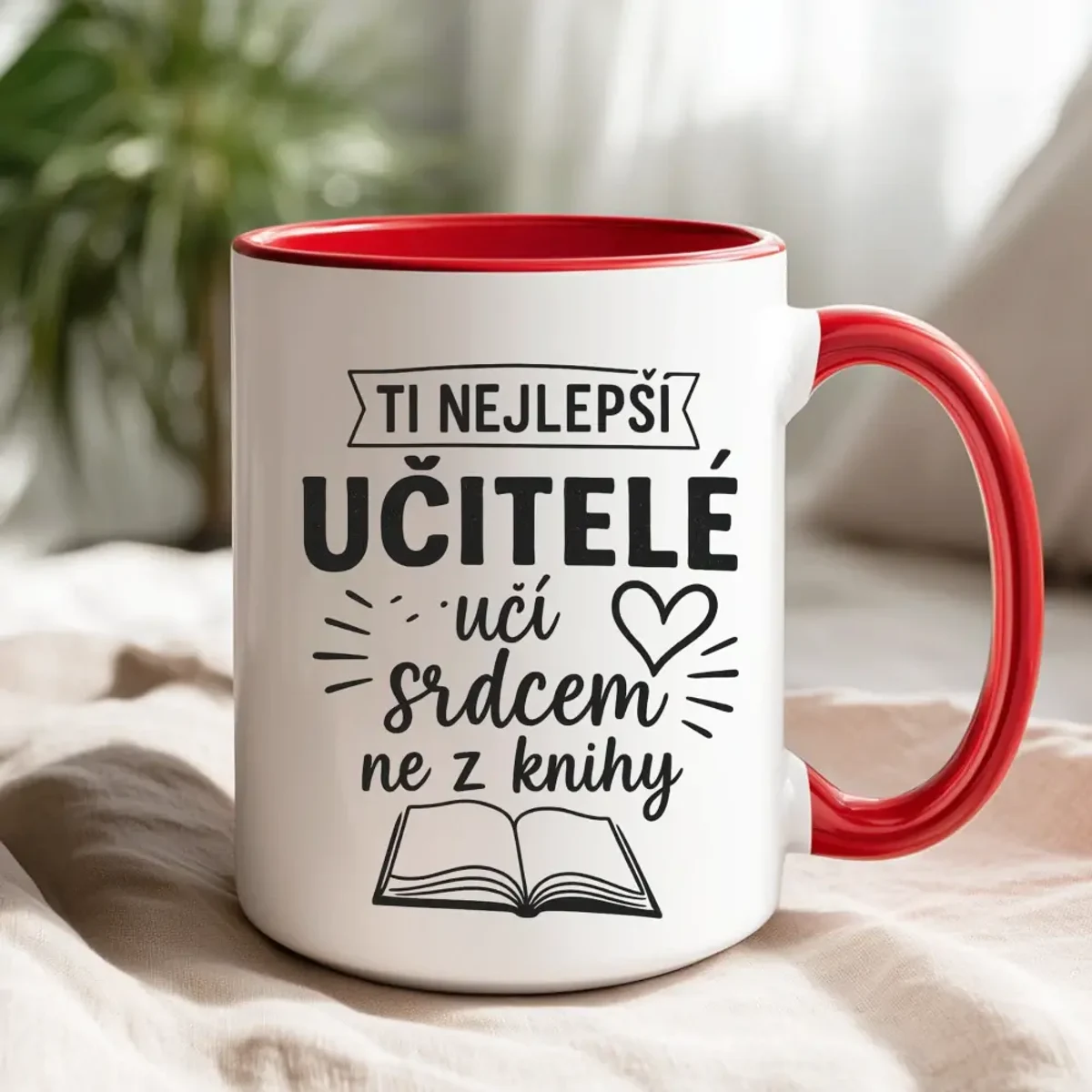 Hrnek Ti nejlepší učitelé učí srdcem, ne z knihy