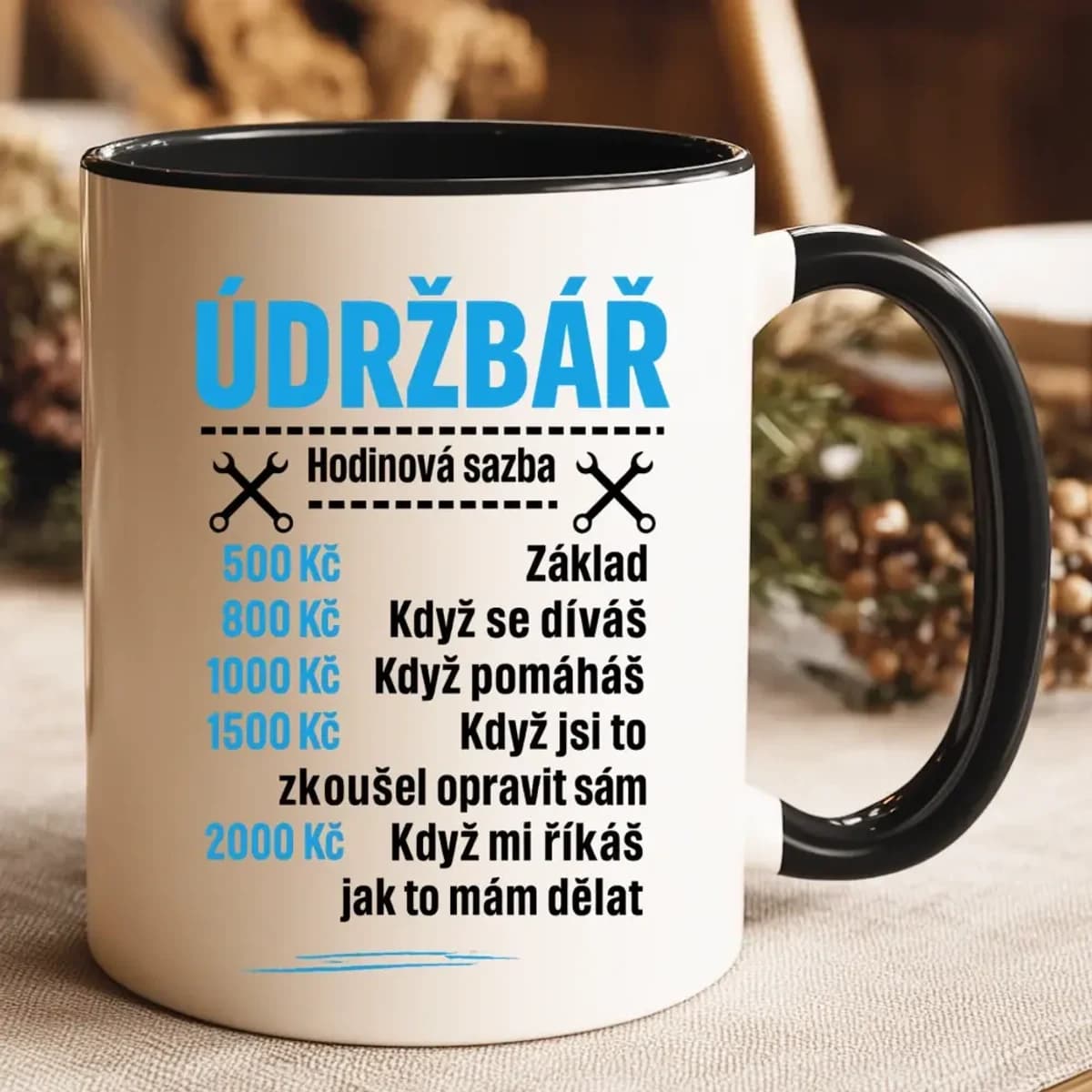 Hrnek – Údržbář: hodinová sazba