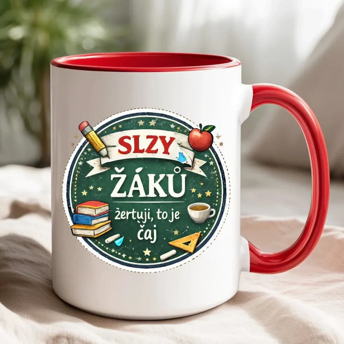 Hrnek „Slzy žáků – žertuji, to je čaj“