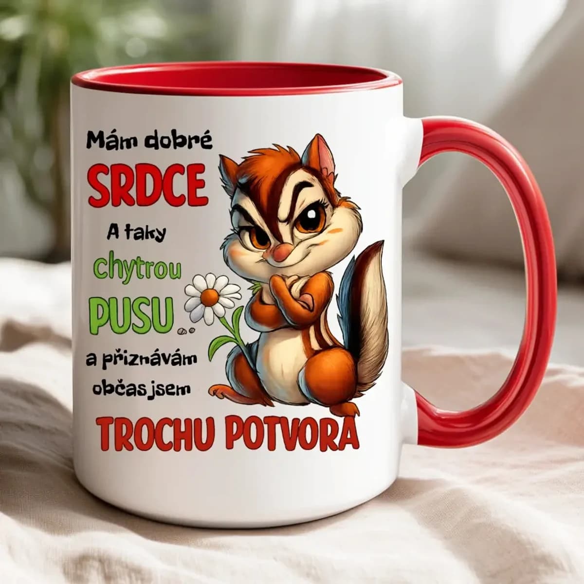 Hrnek „Mám dobré srdce… a někdy jsem trochu potvora“