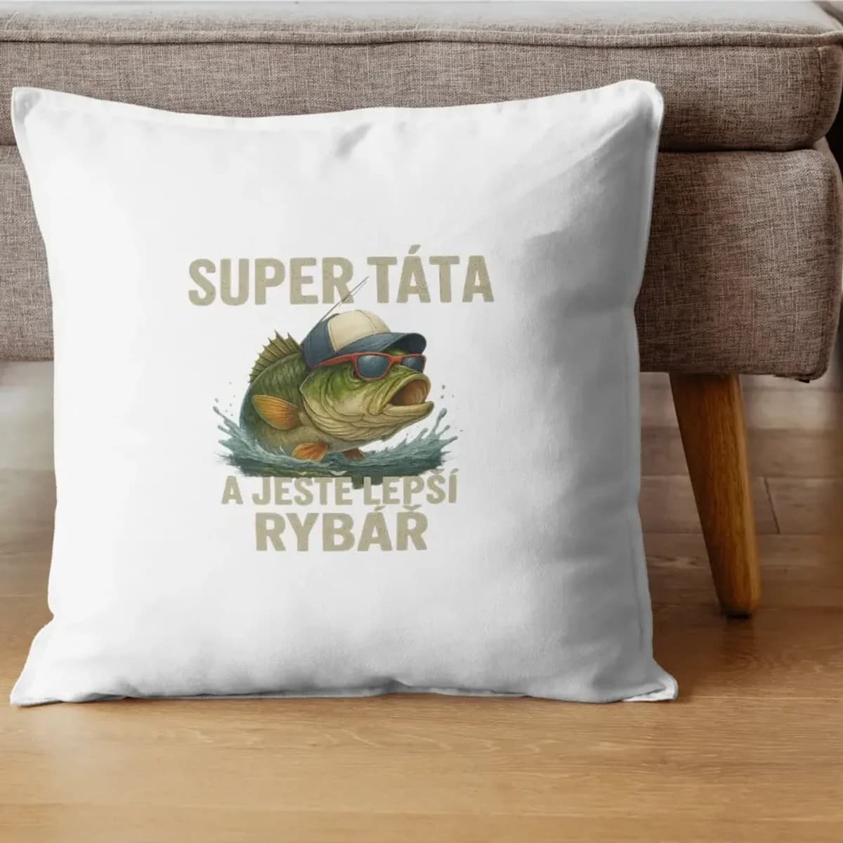 Polštář Super táta a ještě lepší rybář