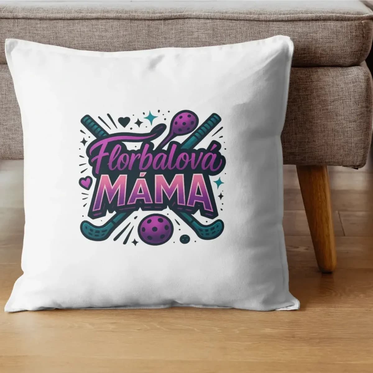 Dekorační polštář Florbalová máma