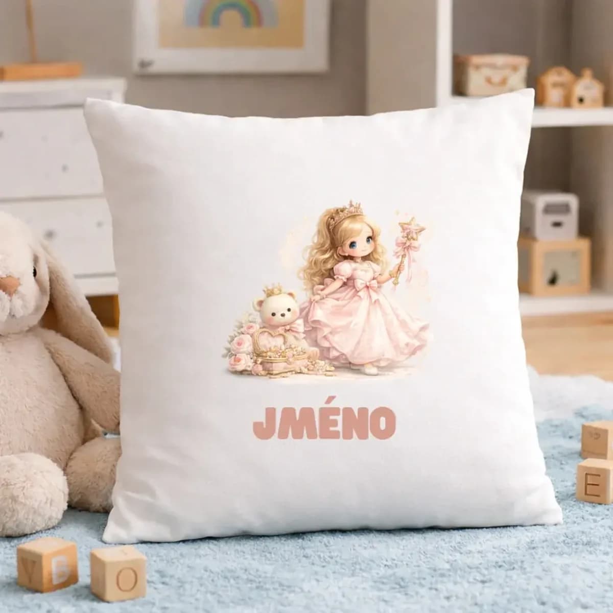 Dětský polštář s vlastním jménem – Malá princezna