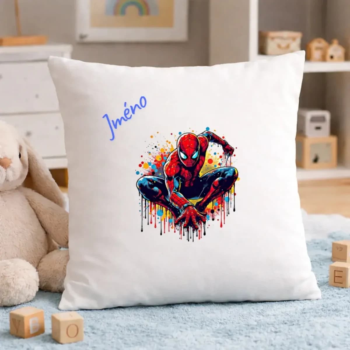 Dětský polštář se jménem – Pavoučí superhrdina