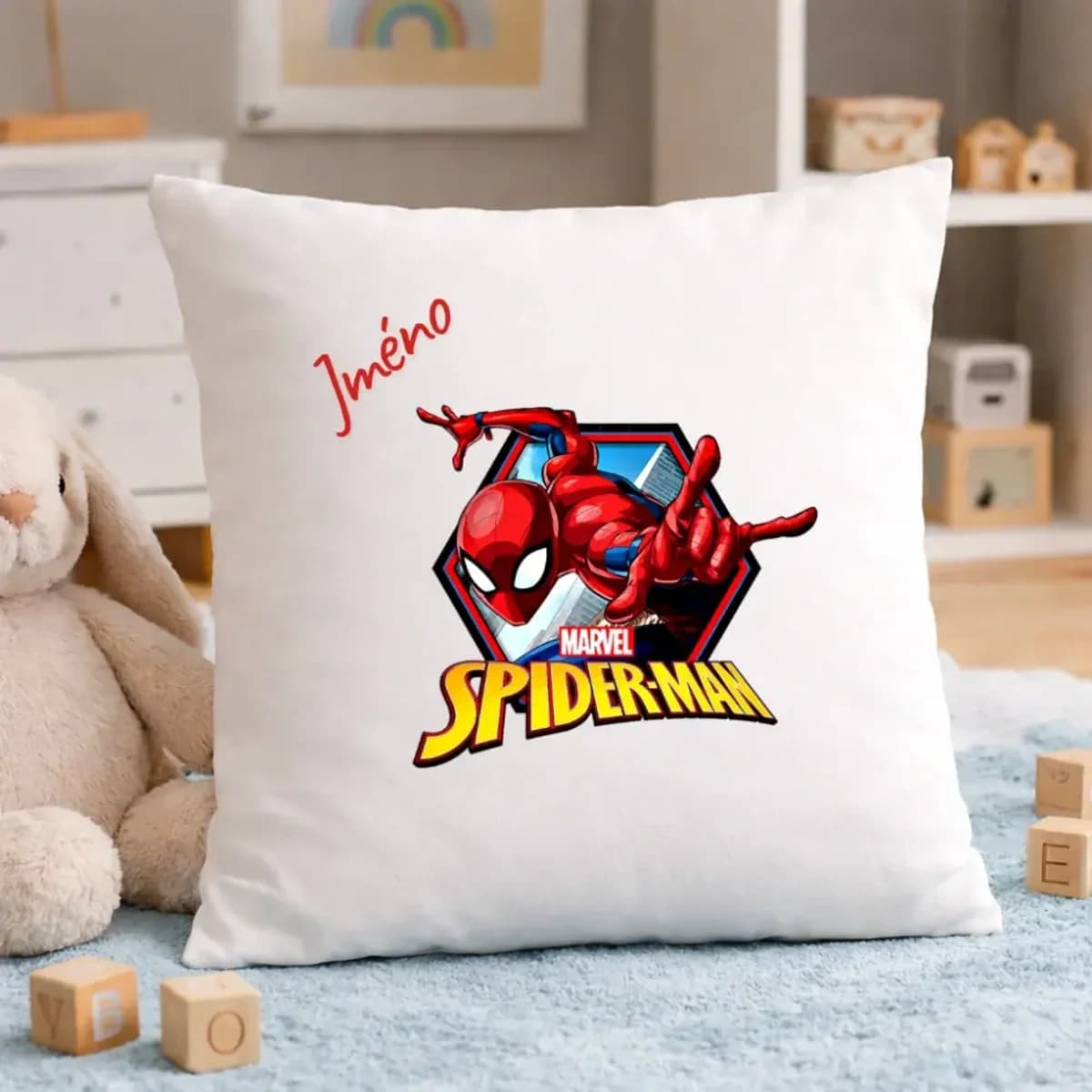 Dětský polštář se jménem – Pavoučí hrdina