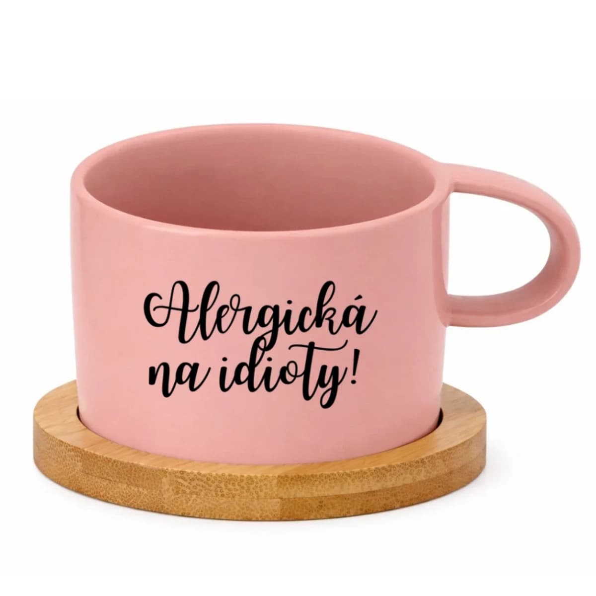 Keramický hrneček 200 ml – „Alergická na idioty!“