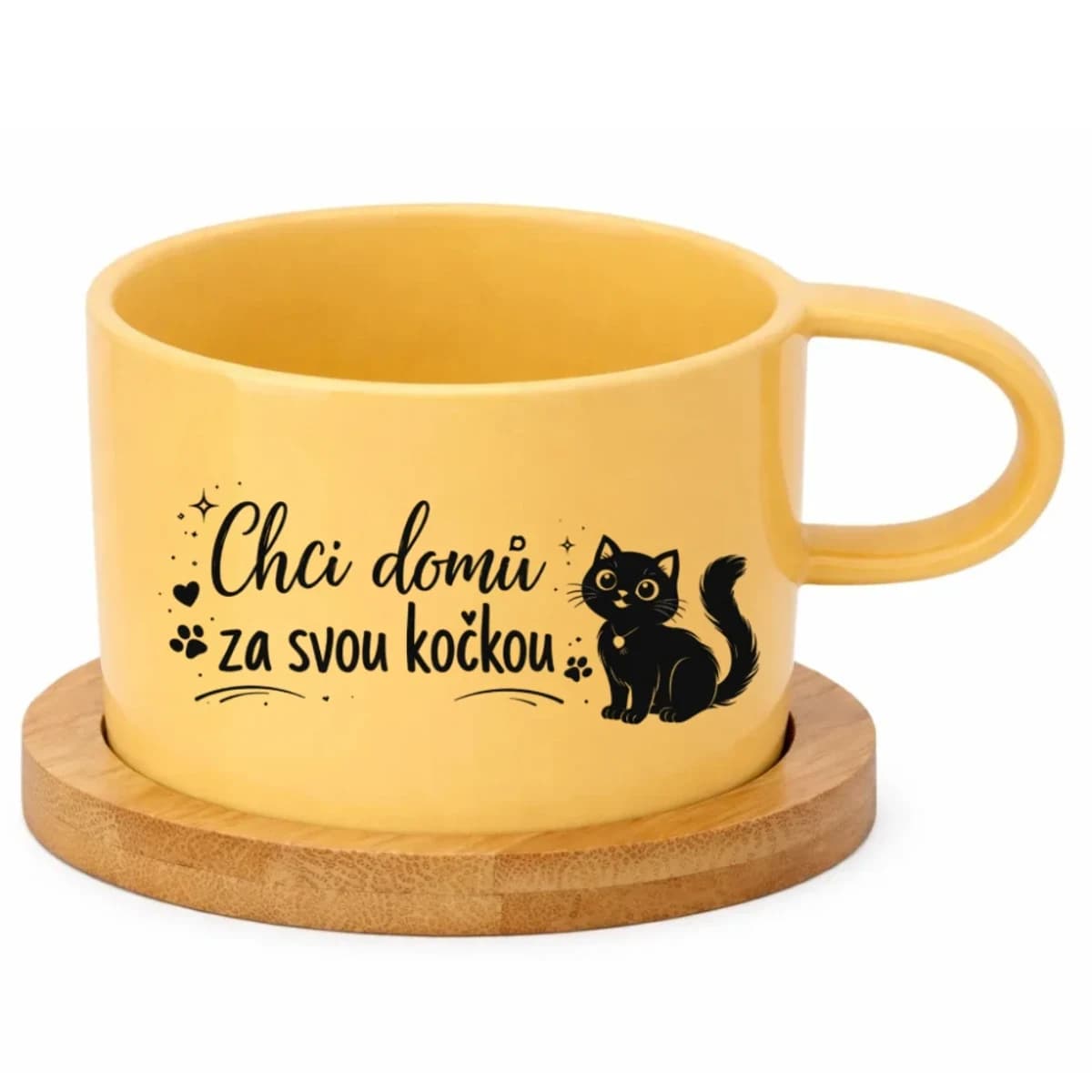 Keramický hrneček 200 ml – „Chci domů za svou kočkou“