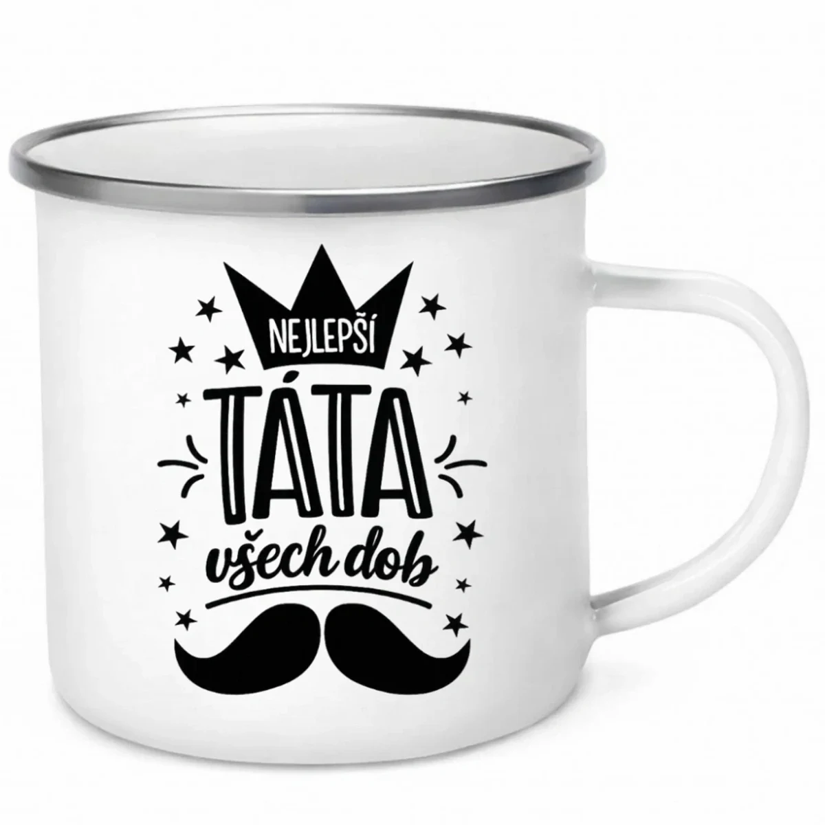 Nejlepší táta všech dob – plecháček s knírem | 340 ml