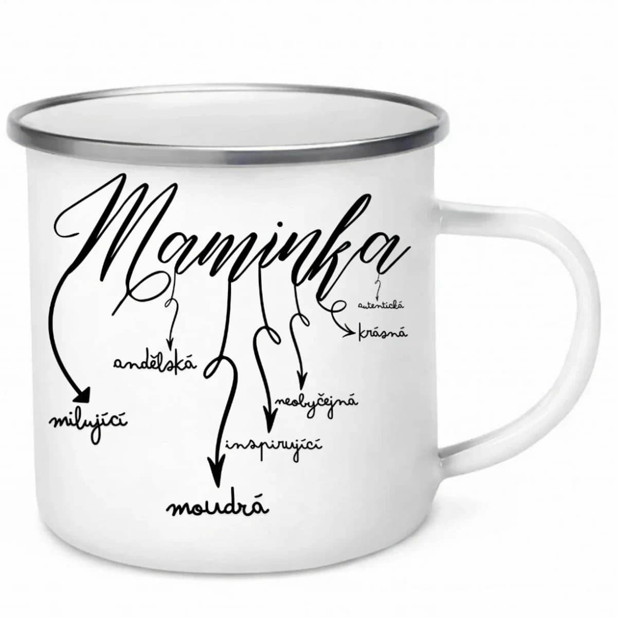 Plecháček Dokonalá máma | Smaltovaný hrnek 340 ml pro maminku