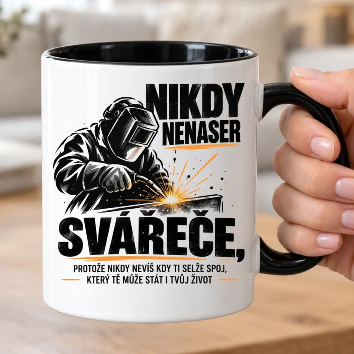 Hrnek pro svářeče – Nikdy nenaser svářeče