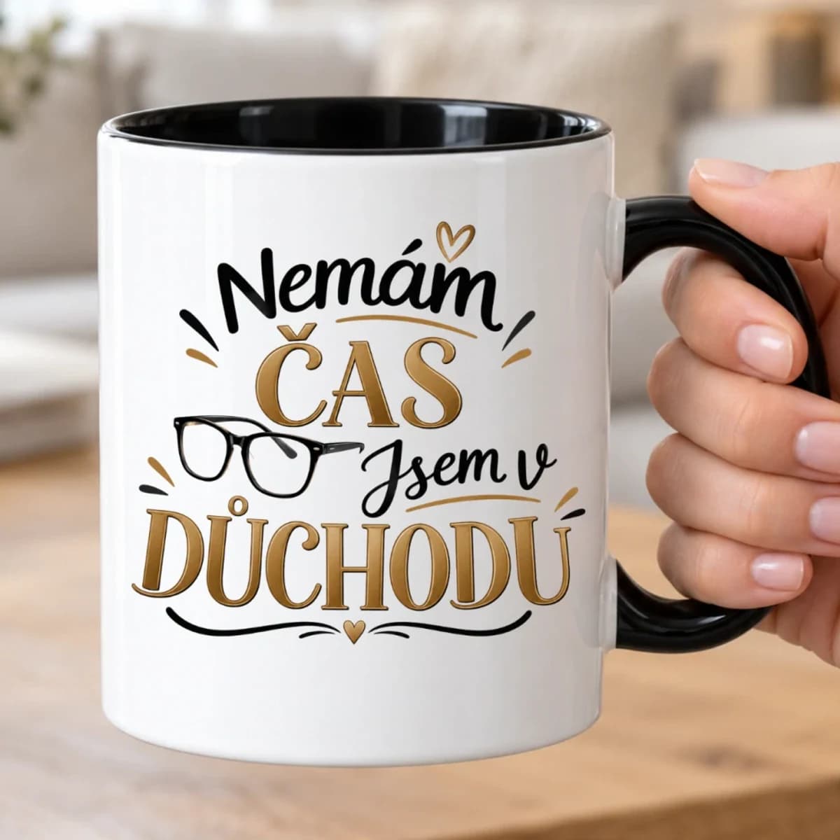 Vtipný hrnek pro důchodce – Nemám čas, jsem v důchodu