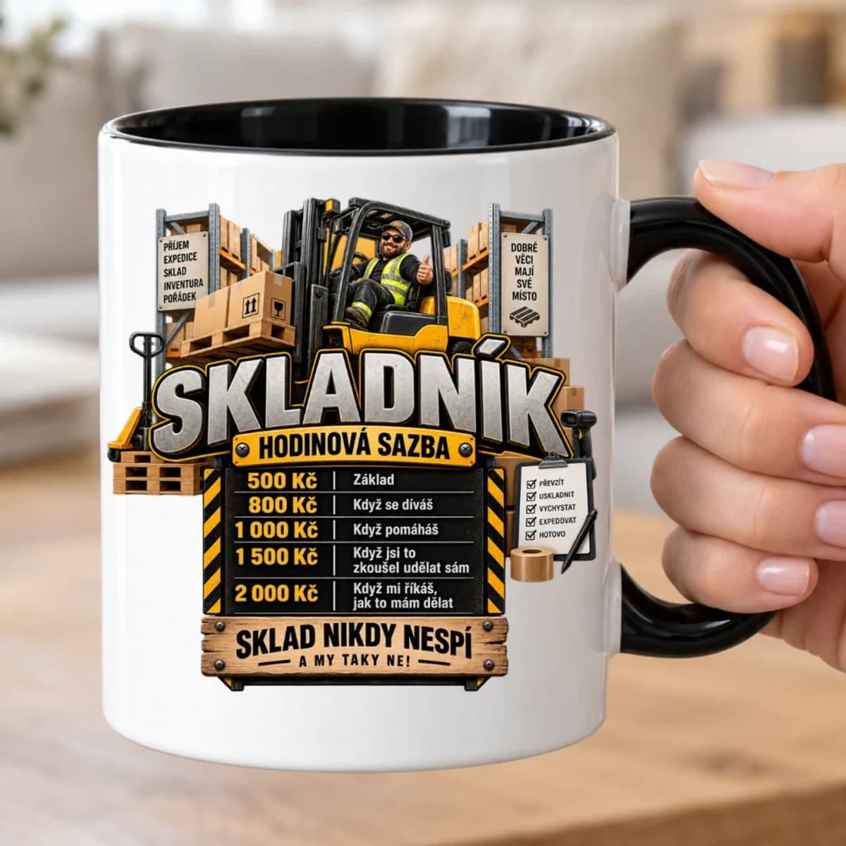 Hrnek pro skladníka – Hodinová sazba