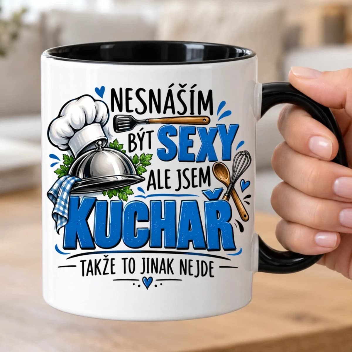 Vtipný hrnek pro kuchaře – Nesnáším být sexy