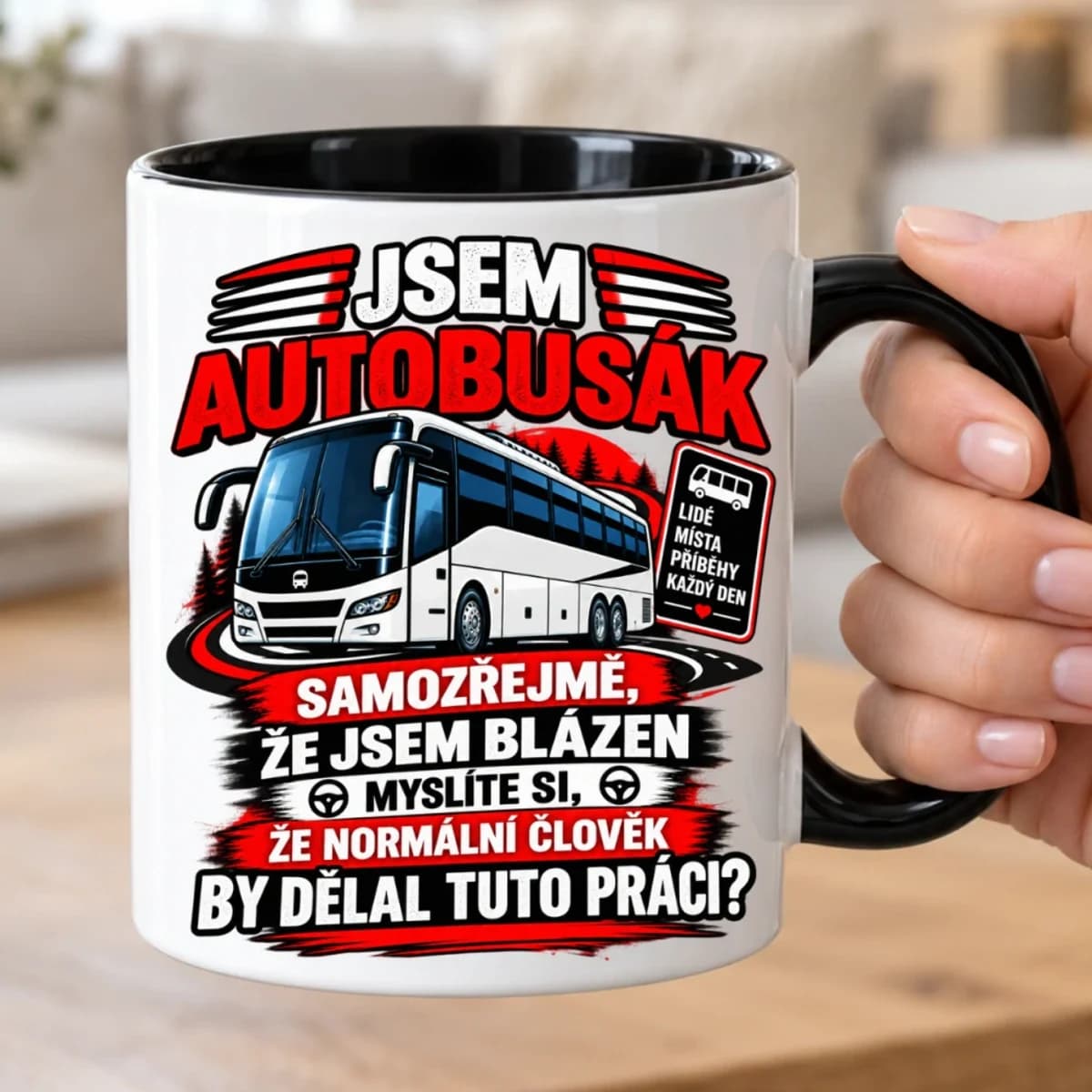 Vtipný hrnek pro řidiče autobusu – Jsem autobusák