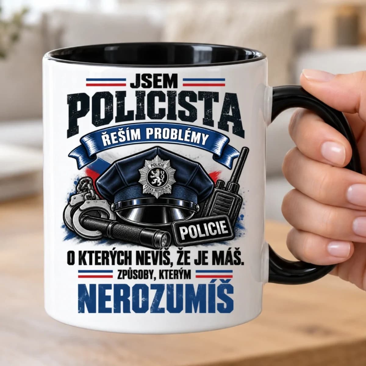 Vtipný hrnek pro policistu – Řeším problémy, kterým nerozumíš