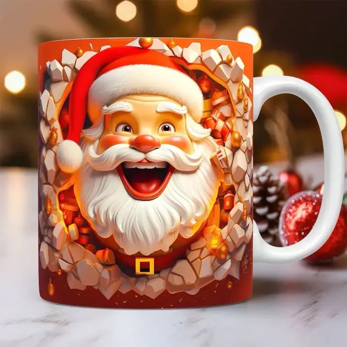 Vánoční hrnek s potiskem Santy