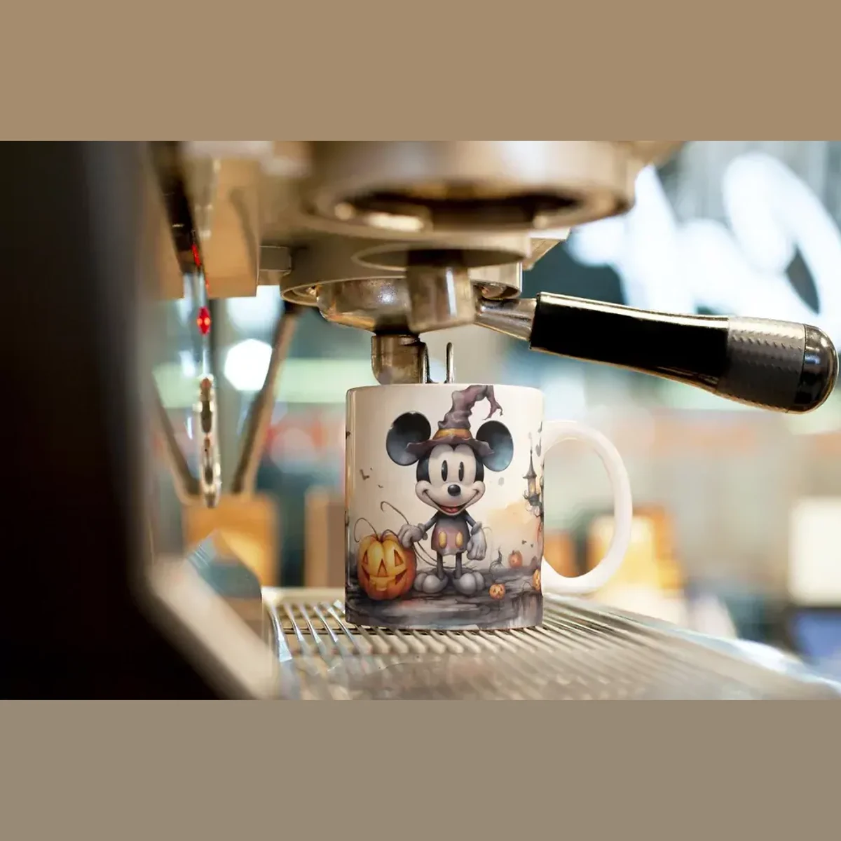 Mickey Mouse – Halloweenský hrneček s kloboukem a úsměvem