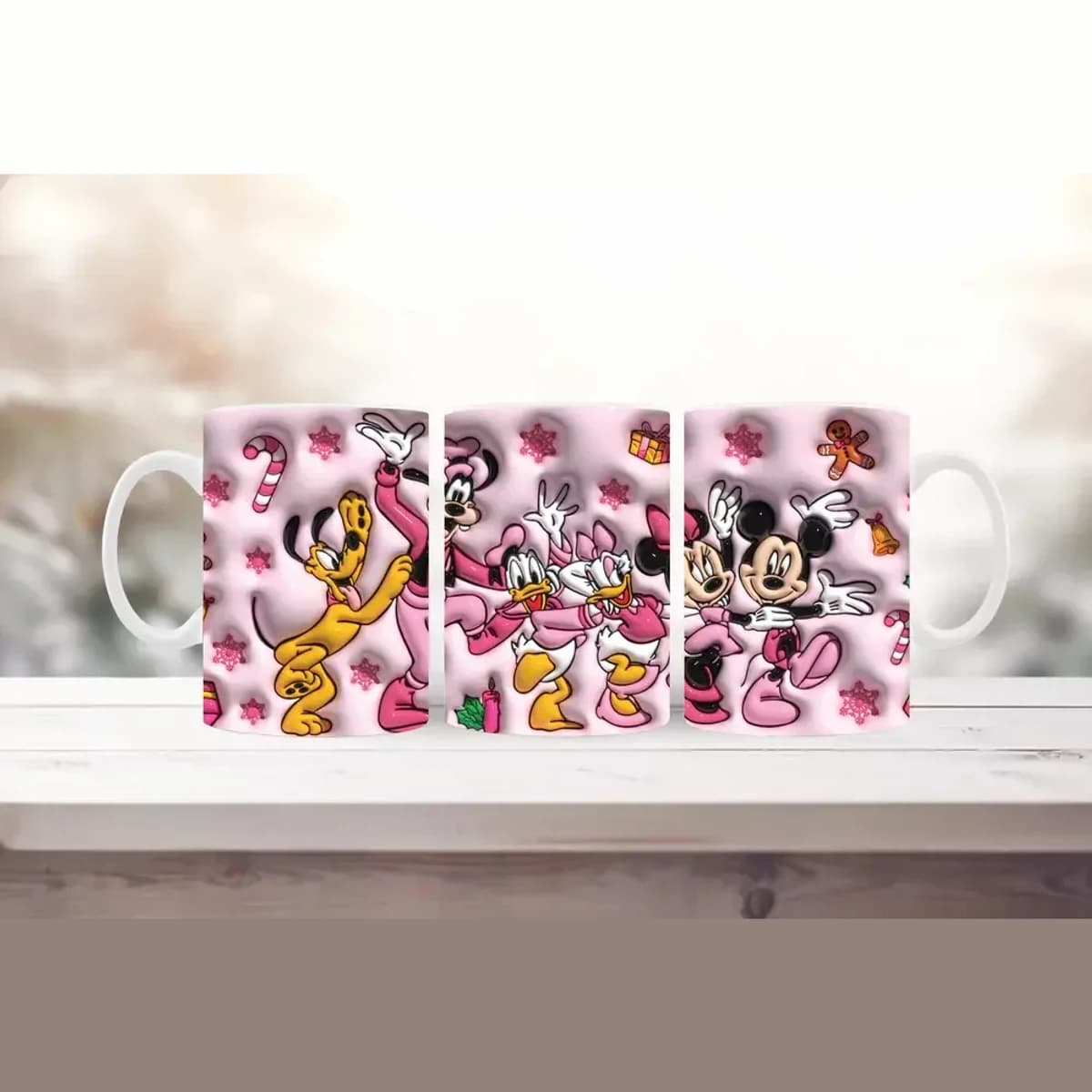 Veselá vánoční párty s Mickeym a přáteli – hrnek (330 ml)