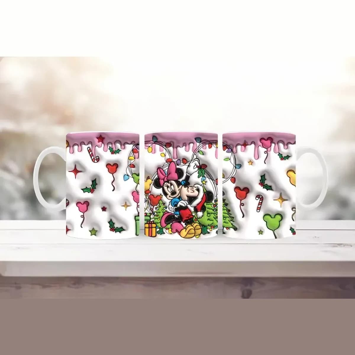 Vánoční kouzlo s Mickeym a Minnie – hrnek (330 ml)