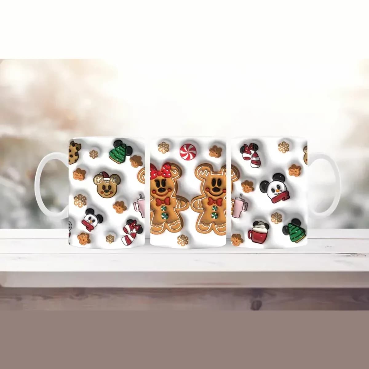 Vánoční perníčková Mickey a Minnie – hrnek