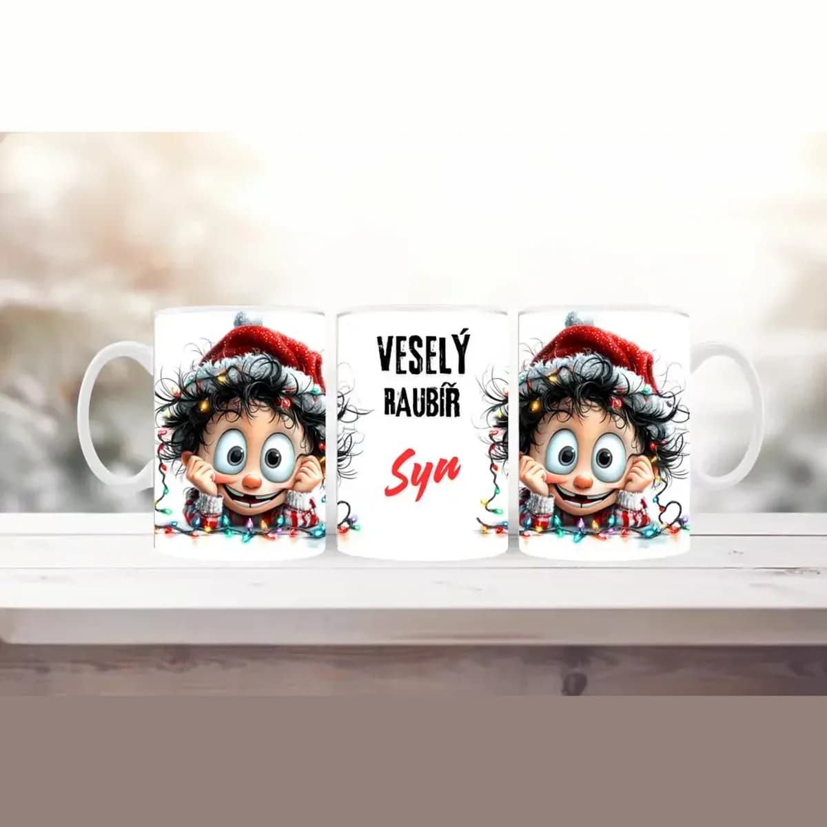 Vánoční rodinný hrnek pro syna