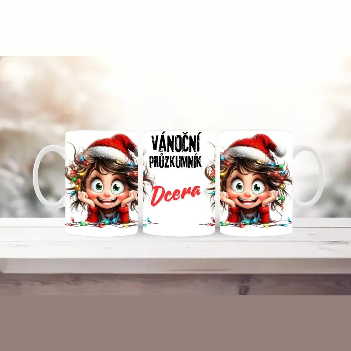 Vánoční rodinný hrnek pro dceru